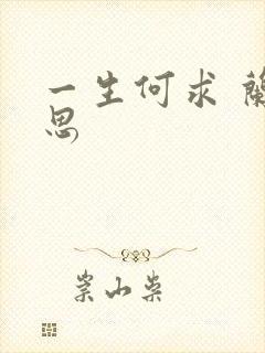 一生何求 兰思思