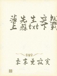 薄先生突然黏她上瘾txt下载