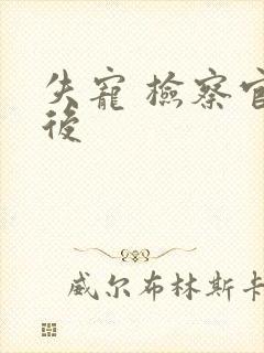 失宠 检察官皇后