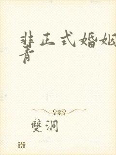 非正式婚姻雾里青