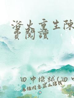 浴火重生陈风免费阅读