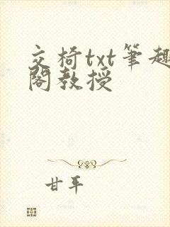 交椅txt笔趣阁教授