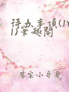 待办事项(1V1)笔趣阁