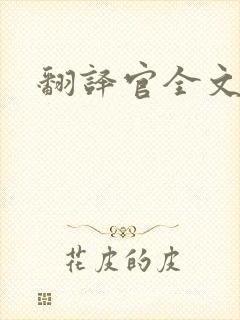 翻译官全文阅读