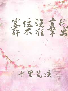 塞住没有我的允许不准拿出来