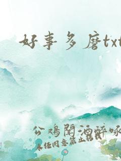 好事多磨txt