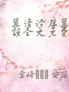 慕清泠席慕深小说全文免费阅读