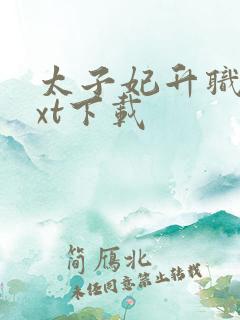 太子妃升职记txt下载