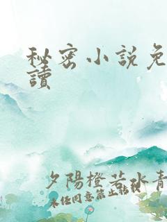 秘密小说免费阅读