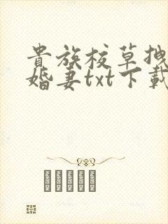贵族校草拽拽未婚妻txt下载