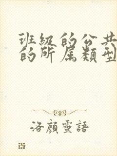 班级的公共小0的所属类型