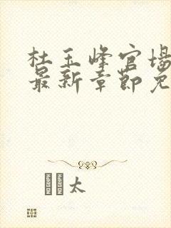 杜玉峰官场小说最新章节免费阅读