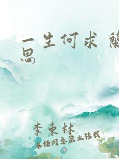 一生何求 兰思思