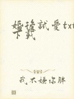 婚后试爱txt下载