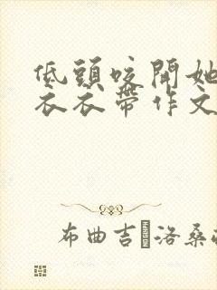 低头咬开她的小衣衣带作文