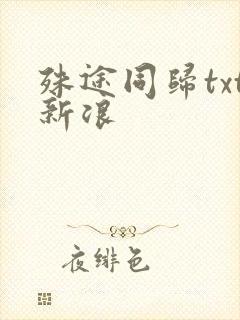 殊途同归txt新浪