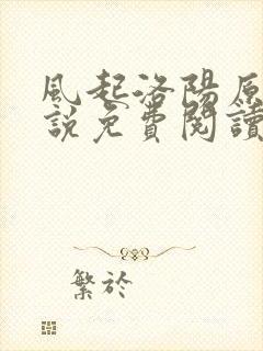 风起洛阳原著小说免费阅读