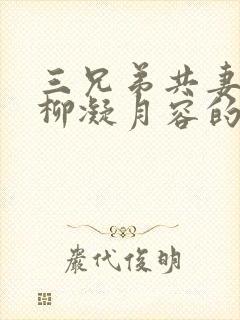 三兄弟共妻女主柳凝月容的小说