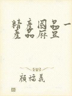 精产国品一二三产品麻豆