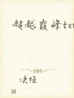 超越巅峰txt