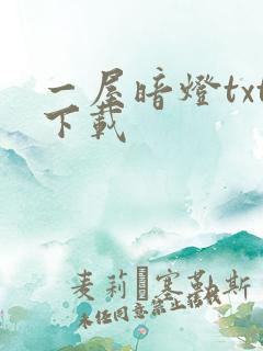 一屋暗灯txt下载