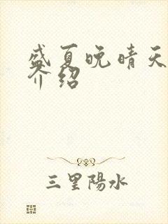 盛夏晚晴天剧情介绍