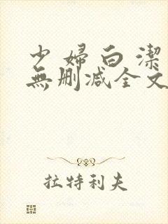 少 妇 白 洁无删减全文阅读