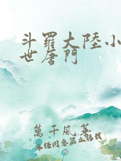 斗罗大陆小说绝世唐门