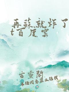 再苏就炸了txt百度云