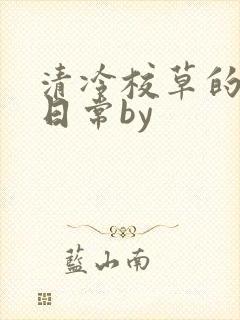 清冷校草的抹布日常by