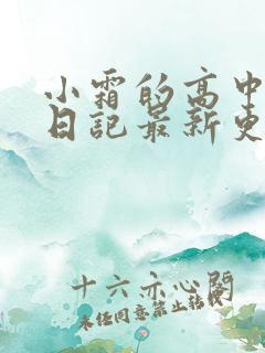 小霜的高中成长日记最新更新