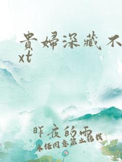 贵妇深藏不露txt