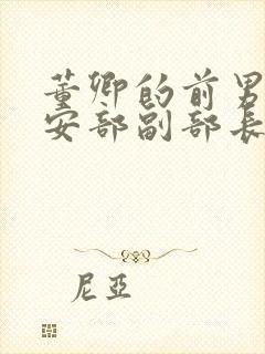 董卿的前男友公安部副部长