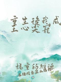 重生后我成了傻王心尖宠