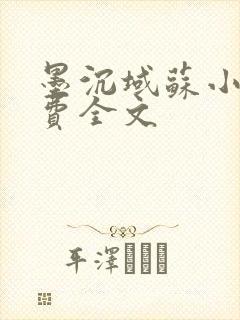 墨沉域苏小柠免费全文