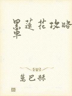 黑莲花攻略手册车