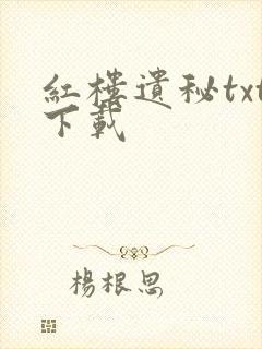 红楼遗秘txt下载