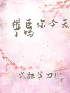 权臣你今天忏悔了吗