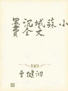 墨沉域苏小柠免费全文