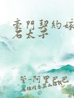 豪门契约嫁给钻石太子