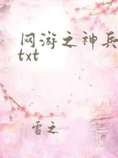 网游之神兵利器txt