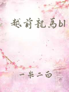越前龙马bl