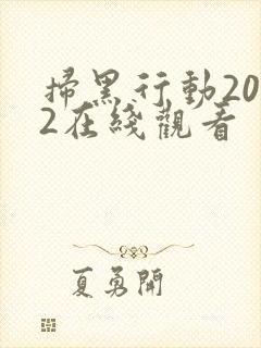 扫黑行动2022在线观看