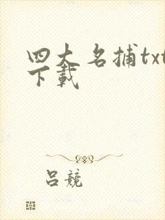 四大名捕txt下载
