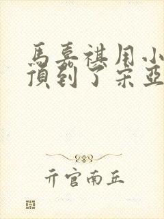 马嘉祺用小小马顶到了宋亚轩