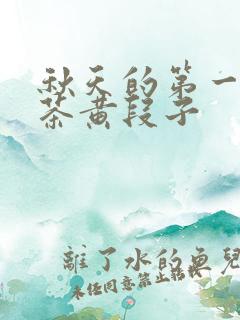 秋天的第一杯奶茶黄段子