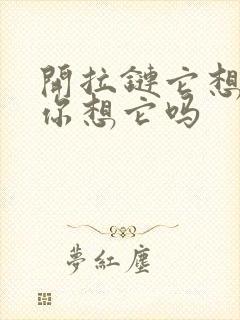 开拉链它想你了你想它吗