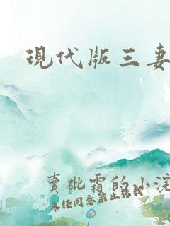 现代版三妻四妾