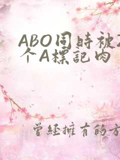 ABO同时被2个A标记肉