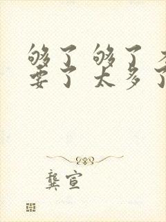 够了 够了 不要了 太多了